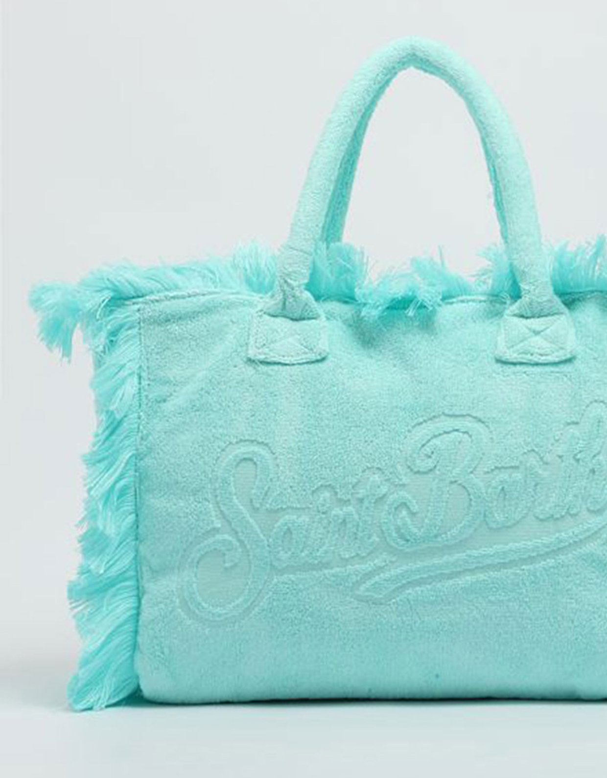 MC2 Saint Barth Vanity terry embossed bag aqua blue